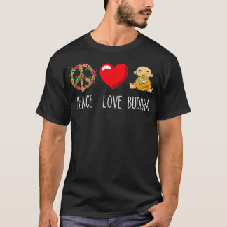 Camiseta Buddha Love Peace Zen Yoga Lover Budista Mantra D