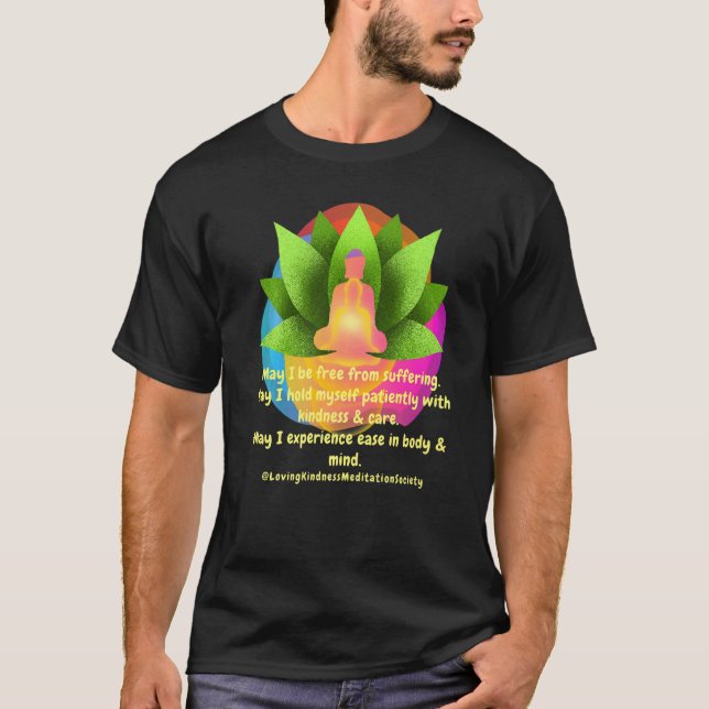 Camiseta Buddha Mandala Loving Kindness Metta Bênção Praye (Frente)