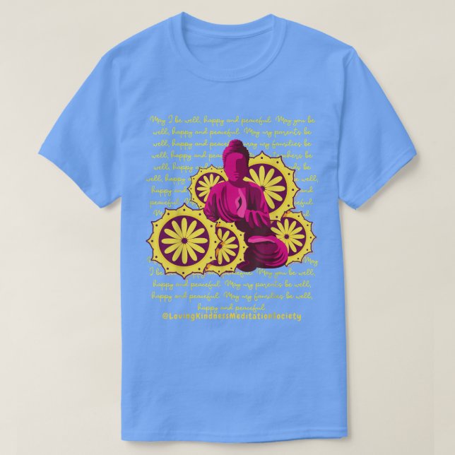 Camiseta Buddha Mandala LovingKindness Metta Blessing Dharm (Frente do Design)
