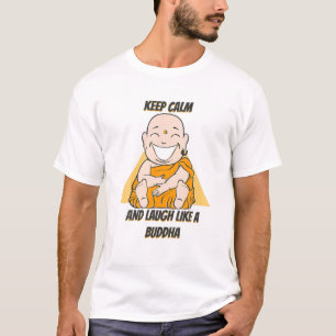 Camiseta Buddha Monk Namaste Budismo Mantenha Calmo E Lough