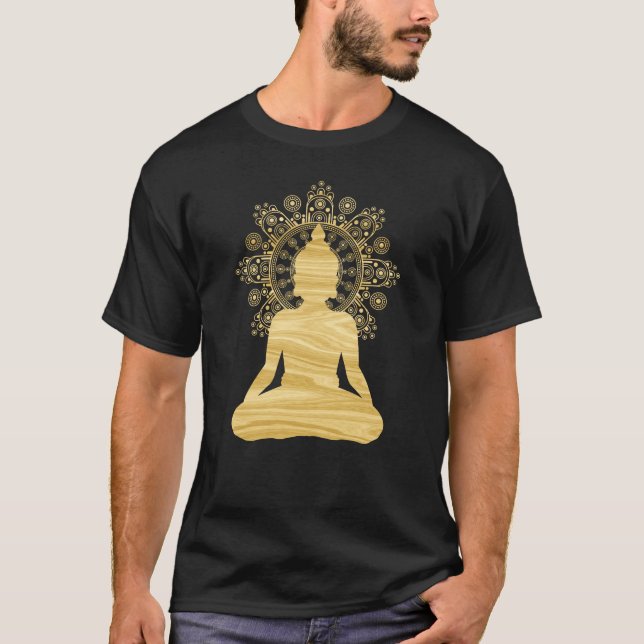 Camiseta Buddha na idade nova espiritual boémia da mandala (Frente)
