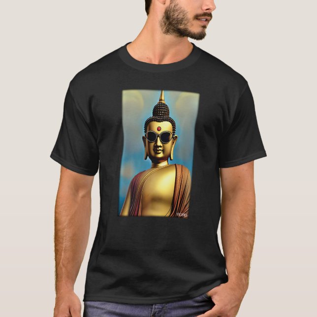 Camiseta Buddha Siddhartha Gautama Sunglasses Religion Indi (Frente)