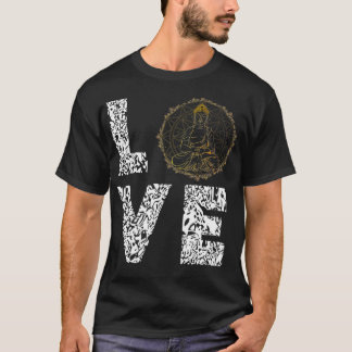 Camiseta Buddha Statue Zen Yoga Lover Meditation Mantra Gau