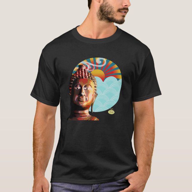 Camiseta Buddha, vento & fundo de água (Frente)