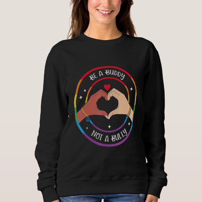 Camiseta Buddy not Bully Gay Pride Equality LGBTQ Pride Mon (Frente)