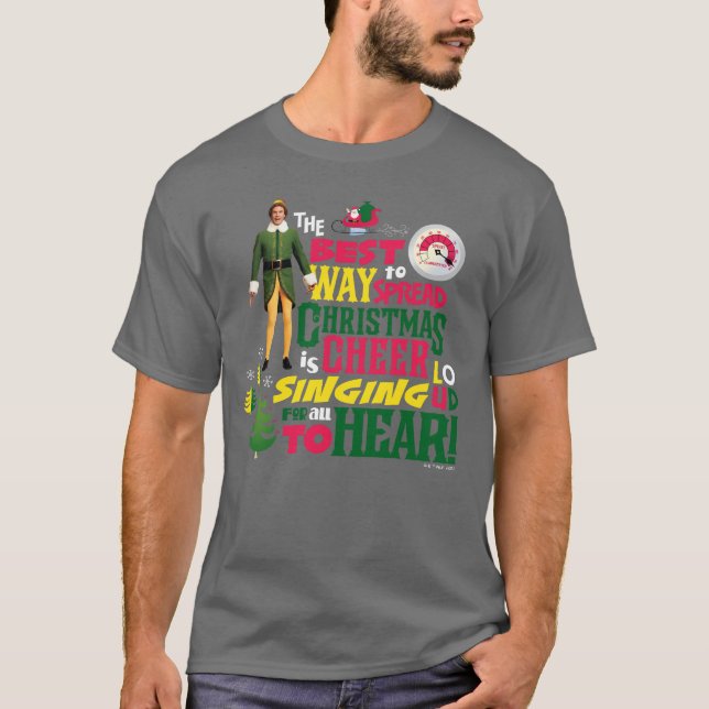 Camiseta Buddy, o Elf | Citação Gráfica Cheia de Natal (Frente)