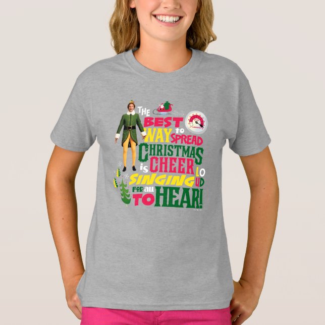 Camiseta Buddy, o Elf | Citação Gráfica Cheia de Natal (Frente)