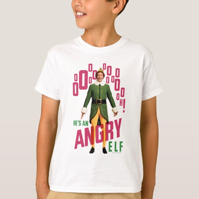 Camiseta Buddy, o Elf | Ele é um Elf Irritado (Frente)