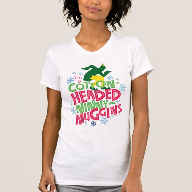 Camiseta Buddy, o Elf | Ninny-Muggins De Algodão (Frente)
