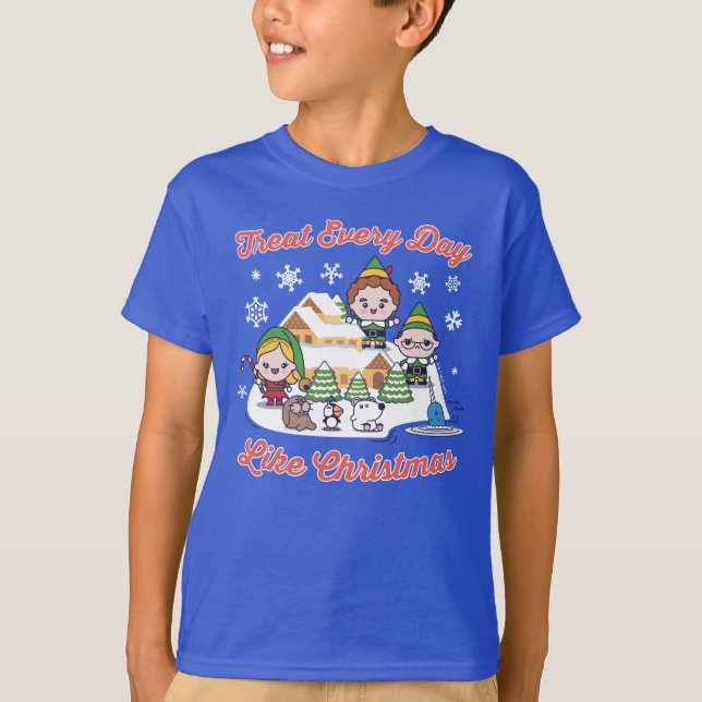 Camiseta Buddy, o Gráfico Elf Chibi (Frente)
