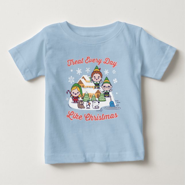 Camiseta Buddy, o Gráfico Elf Chibi (Frente)