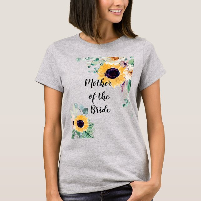 Camiseta BUDGET Mãe Noiva Casamento de Noite Ofertas Girass (Frente)