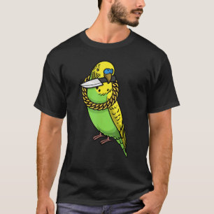 Camiseta Budget Parrot Budgerigar Bird Com Faca