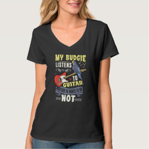 Camiseta Budget Plays Guitar Parrot Budgerigar Budget Guita