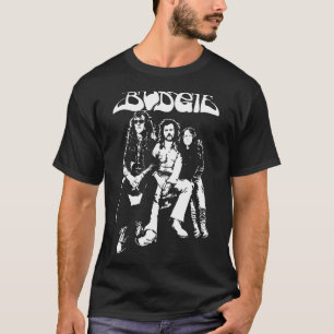 Camiseta Budgie Band White in Black