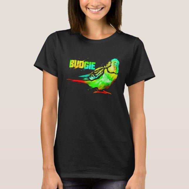 Camiseta Budgie Bird Color Artwork Budgerigar Parakeet (Frente)
