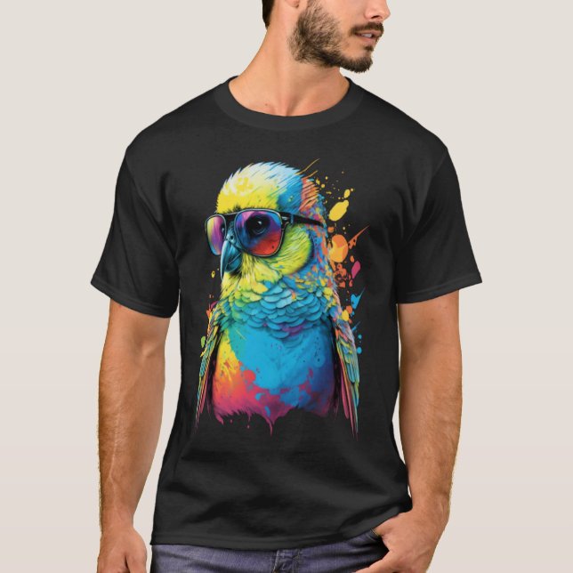Camiseta Budgie Budgerigar Parakeet Bird  4 (Frente)