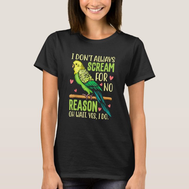 Camiseta Budgie  Budgie Bird Budgerigar  Bird (Frente)