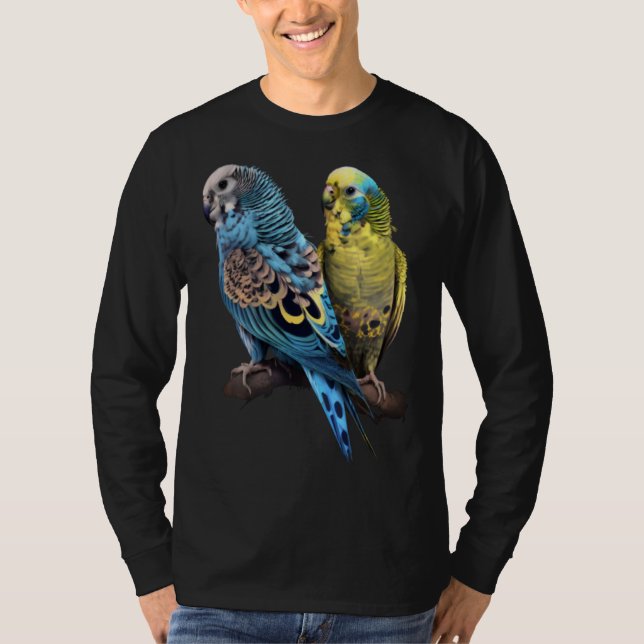 Camiseta Budgie Budgies Budgerigar Parakeet Birds Birdwatch (Frente)