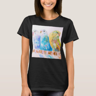 Camiseta Budgie Parakeet Budgerigar Budgies Womens T Shirt