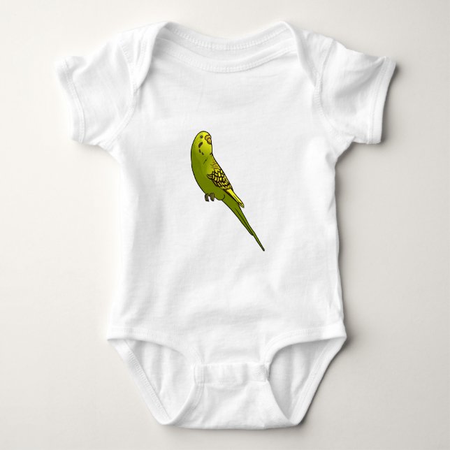 Camiseta Budgie verde e amarelo (Frente)