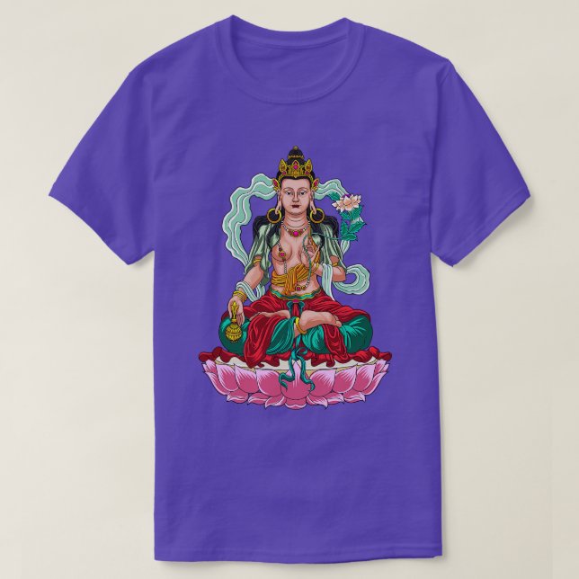 Camiseta Budismo Deus Bodhisattva Vishkambhin (Frente do Design)