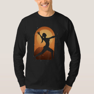 Camiseta Budismo Zen Ioga Meditação Mulheres Namaste Pôr do
