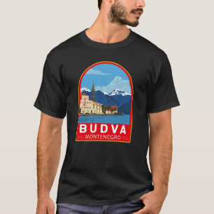 Camiseta Budva Montenegro Retro Viagem Art Vintage