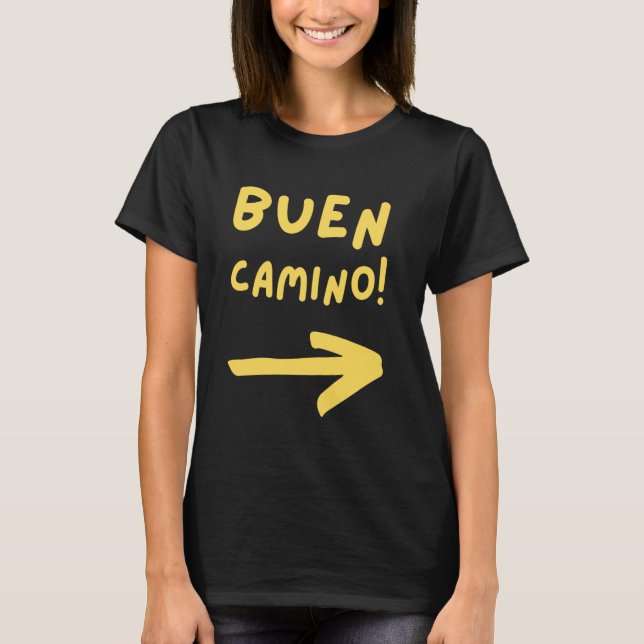 Camiseta Buen Camino Arrow! Caminhando Peregrino Pela Espan (Frente)