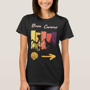 Camiseta Buen Camino Masculino Pilgrim Scallop Shell Yellow