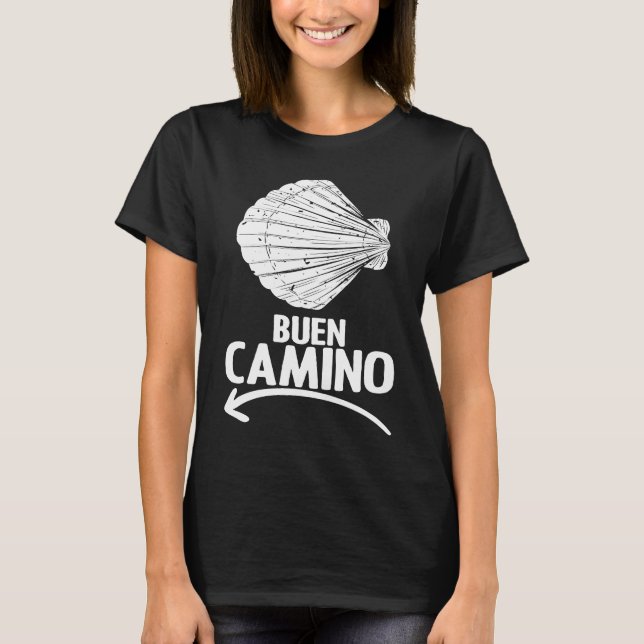 Camiseta Buen Camino Pilgrimage Camino De Santiago Hiker (Frente)
