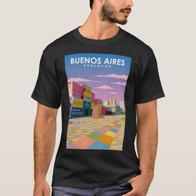 Camiseta Buenos Aires Argentinia Vintage - Cidade Retroativ (Frente)