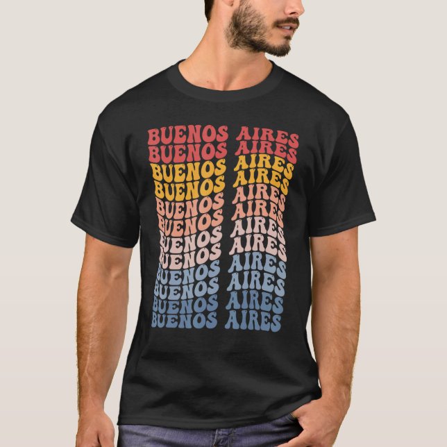 Camiseta Buenos Aires City Groovy Retro (Frente)