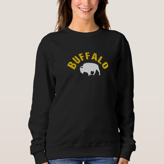 Camiseta Buf Amarelo Buf Buffalo Throwback Retro Buf New Yo (Frente)