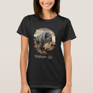 Camiseta Búfalo Branco Lakota Profecia da Nação Wakan Gli