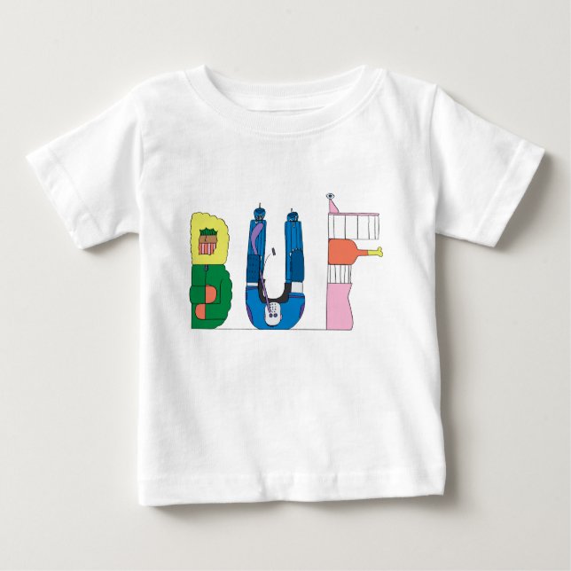 Camiseta BÚFALO do T | do bebê, NY (BUF) (Frente)