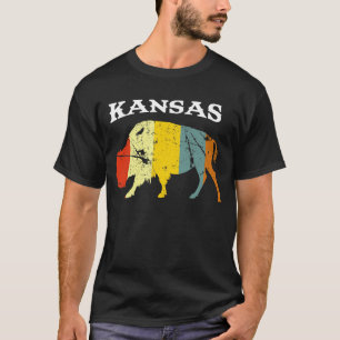 Camiseta Búfalo retro de Kansas, bisonte de Kansas do