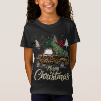 Búfalo Xadrez de Natal Caminhão Vermelho com Leopa