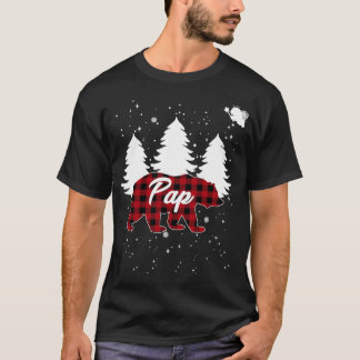 Camiseta Búfalo Xadrez Urso de Natal Árvore Pajama Familiar