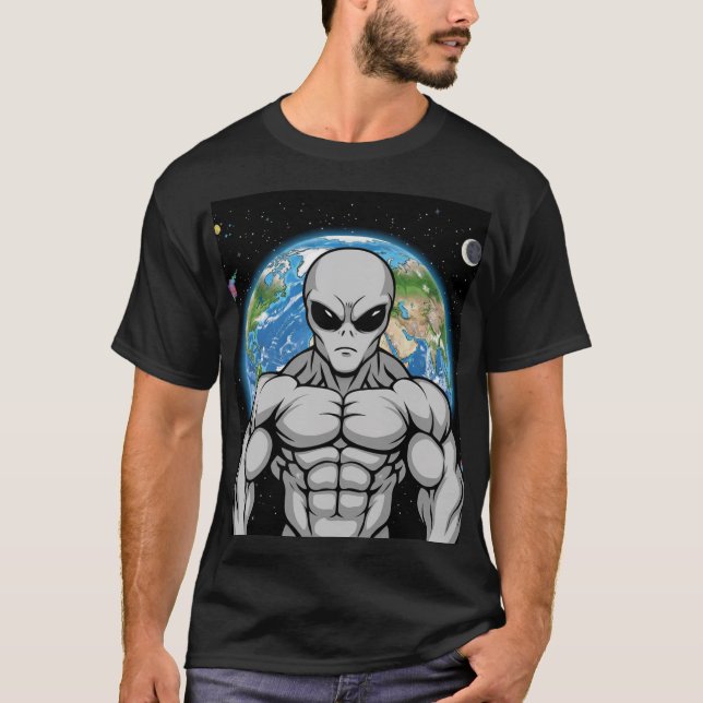 Camiseta Buff Alien — Humans Aren’t Ready for This (Frente)