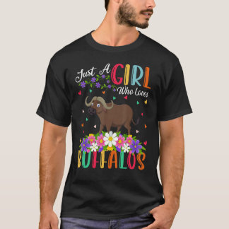 Camiseta Buffalo Apenas Uma Menina Que Ama Buffalos