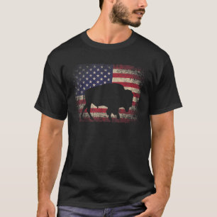 Camiseta Buffalo Bison 4 de julho Gift American Flag USA A