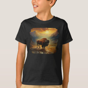 Camiseta Buffalo Bison Sunset Silhouette