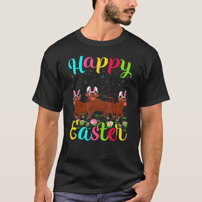 Camiseta Buffalo Funny Páscoa De Ovo Bunny Buffalo Happy Ea (Frente)