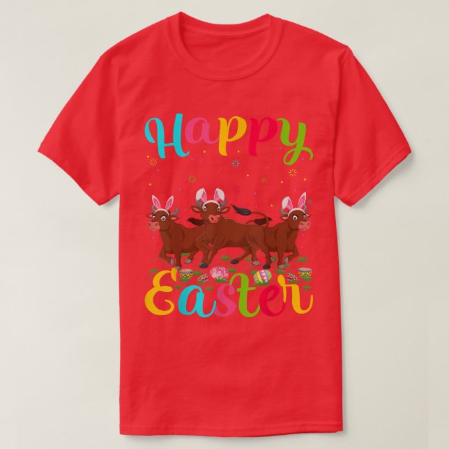 Camiseta Buffalo Lover Funny Easter Bunny Buffalo Feliz (Frente do Design)