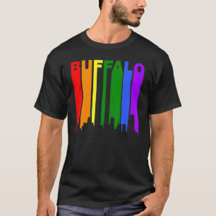 Camiseta Buffalo Nova Iorque Lgbtq Orgulho gay Rainbow Skyl