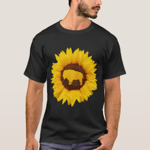 Camiseta Buffalo Para Mulheres Homens Tamaraw Bison Sunflow