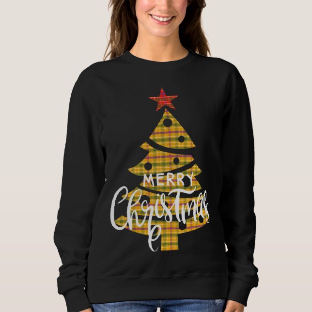 Camiseta Buffalo Plaid Christmas Tree Office Party Christma (Frente)