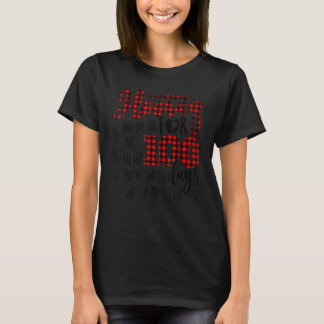 Camiseta Buffalo Plaid Happy 100th Day Of School Hooray For