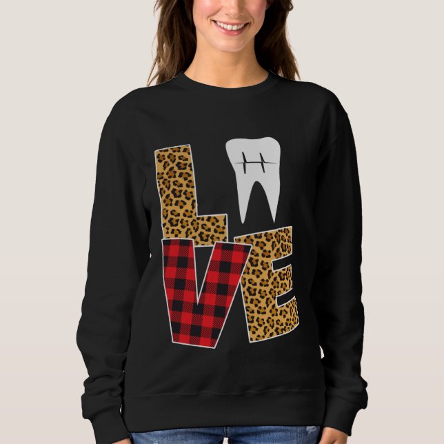 Camiseta Buffalo Plaid Toothpaste & Tooth Dentist Valentine (Frente)